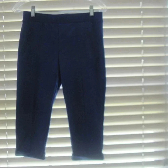 NWT DAVID LERNER Royal Blue Fitted Capris Size M